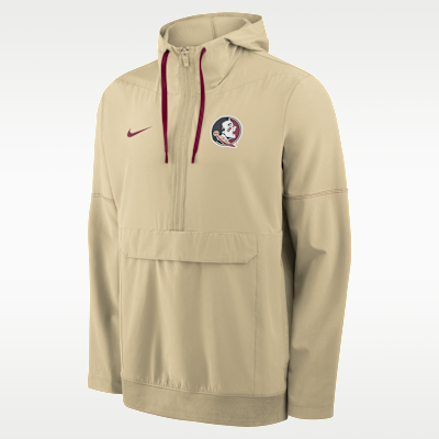 Florida State Sideline Anorak Men's Nike College 1/2-Zip Hooded